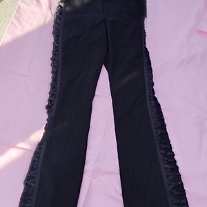 Cache Black Wide Leg Jeans with Ribbon Detail